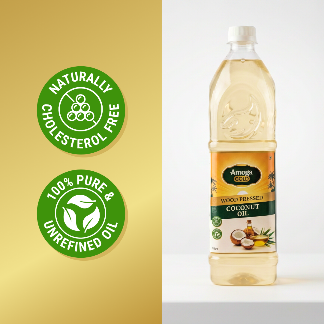 Wood Pressed Coconut Oil – 1 Litre - மரச்செக்கு தேங்காய் எண்ணெய்
